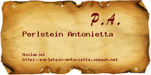 Perlstein Antonietta névjegykártya
